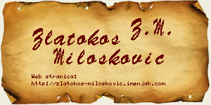 Zlatokos Milošković vizit kartica